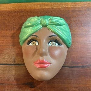Marie Laveau Ceramic Face Mask - Hand Painted